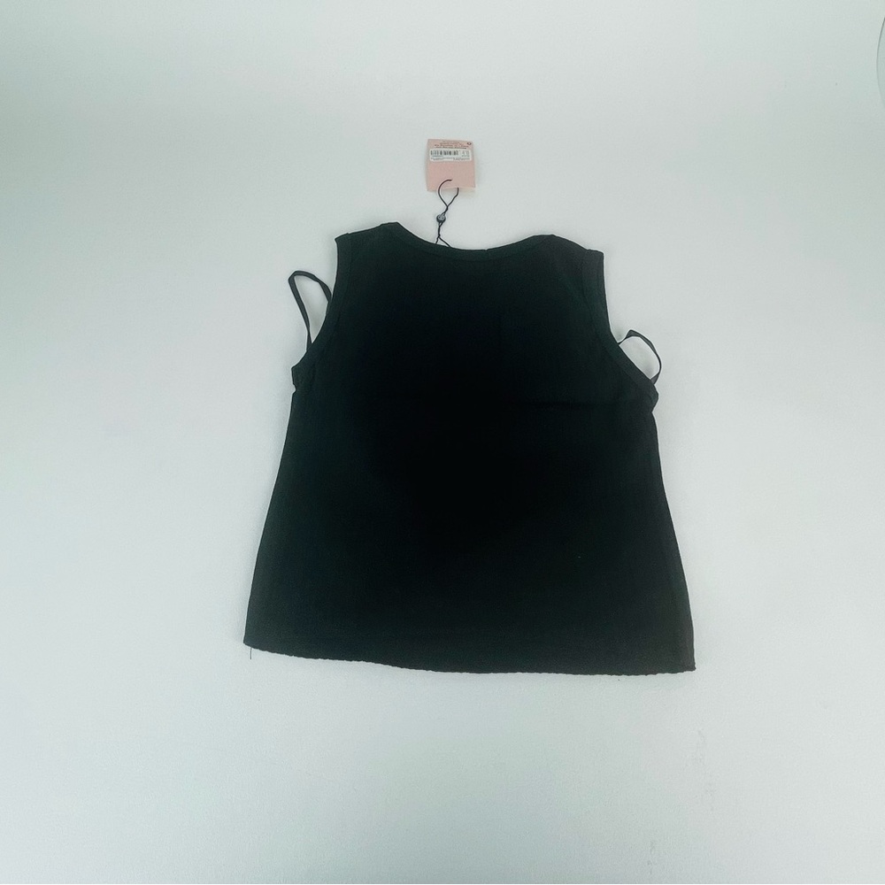 NOTCH NECK SLEEVELESS CROP TOP black - Picture 4 of 5